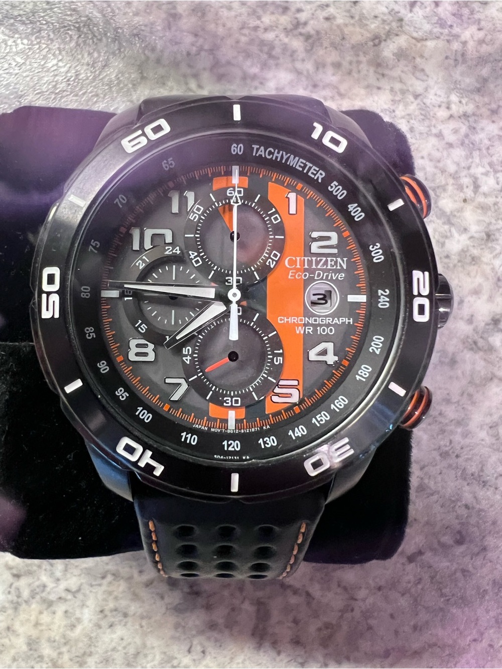 Citizen Black & Orange Sport Chronograph Watch